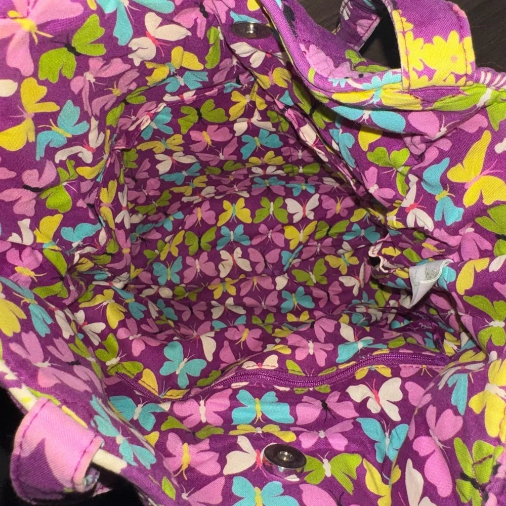 Vera Bradley “Flutterby” pattern tote bag - Picture 3 of 3